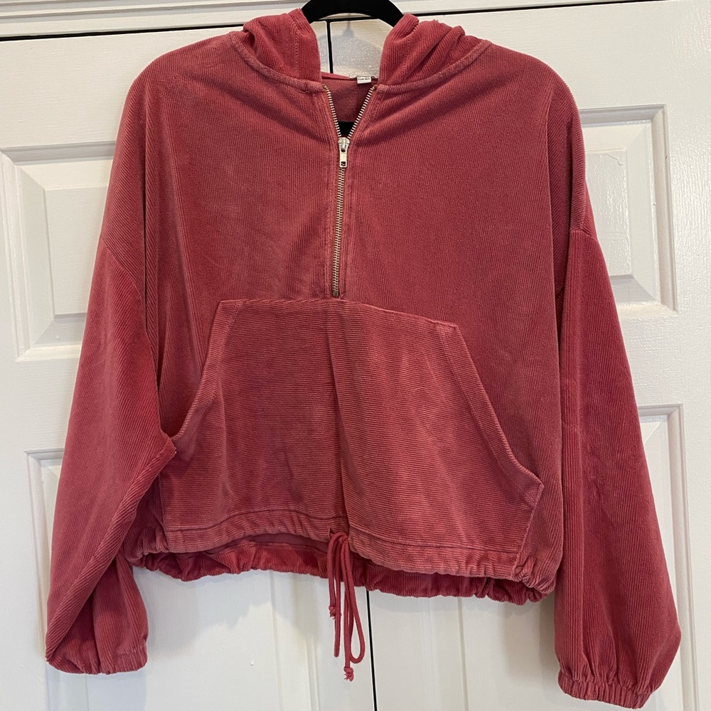 Pink zip up hoodie